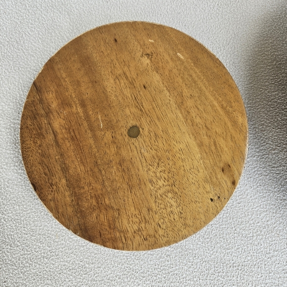 Monkey Pod Hand Carved Wooden Serving Storage Bowl with Lid MCM Tiki Philippines - Picture 9 of 12